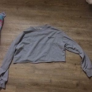 Grey cropped hoodie
